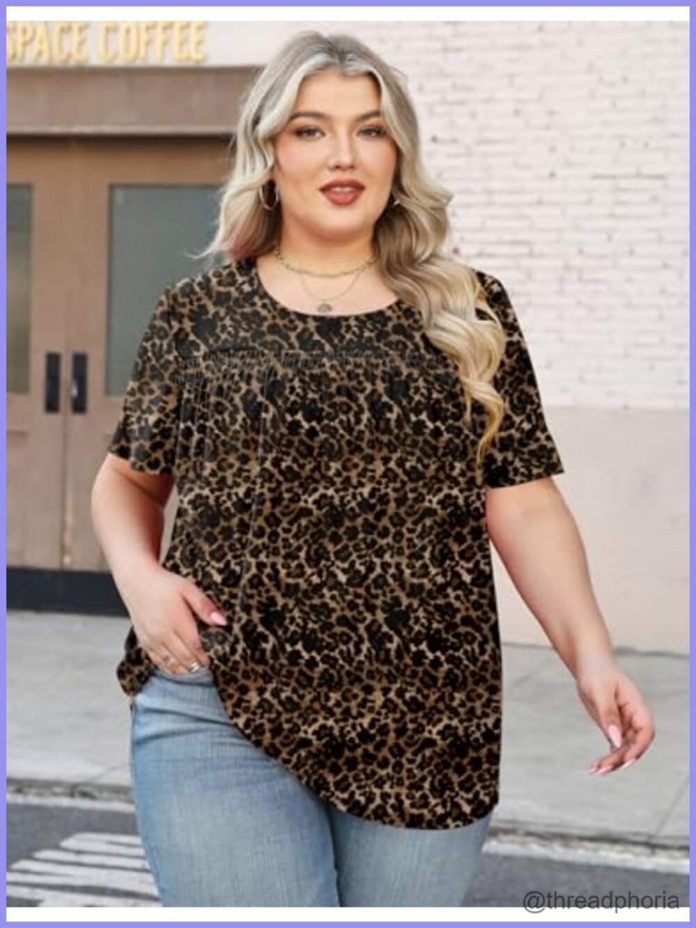 Plus Size Chiffon Tunic Top Short Sleeve Pleated Loose Fit Blouse - Picture 4 of 6